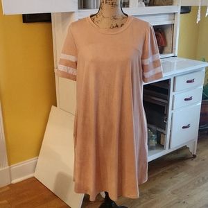Football Jersey Dress in Mauve/Dusty rose